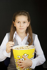 Image showing girl in a movie theater