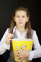 Image showing girl in a movie theater