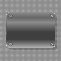 Image showing metal banner background. Vector