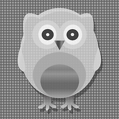 Image showing Cute metal owl. vector