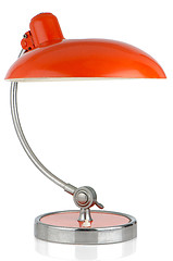 Image showing Retro orange table lamp