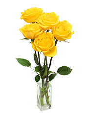 Image showing bouquet of yellow roses