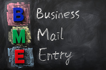 Image showing Acronym of BME for Business Mail Entry