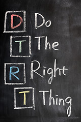 Image showing Acronym of DTRT for Do the Right Thing