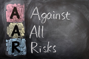 Image showing Acronym of AAR for Against All Risks