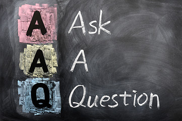 Image showing Acronym of AAQ for Ask a Question