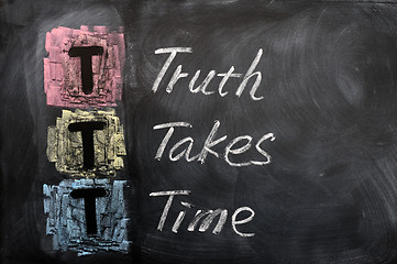 Image showing Acronym of TTT for Truth Takes Time