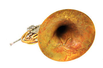 Image showing old french horn 