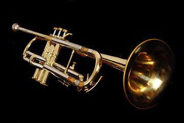 Image showing old gold trumpet