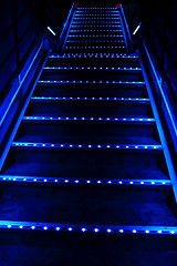 Image showing blue stairway 