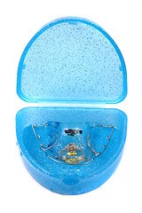 Image showing braces in blue box