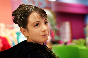 Image showing Girl with her hair done