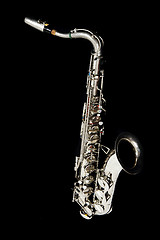 Image showing silver saxophone 