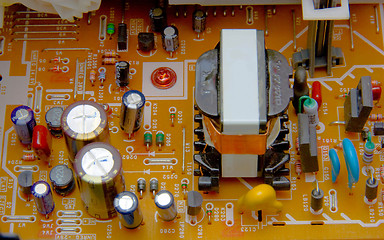 Image showing electronic board with  parts