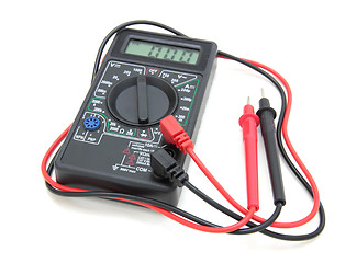 Image showing Digital multimeter on white background