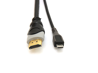 Image showing large and small hdmi cable  