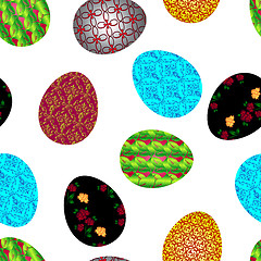 Image showing Seamless wallpaper   with easter eggs