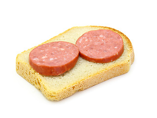 Image showing Healthy sandwich with sausage 