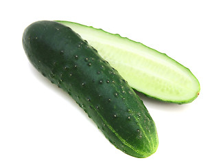 Image showing Cucumbers on the white background