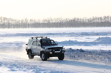 Image showing Car on winter road.