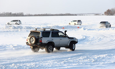 Image showing Car on winter road.