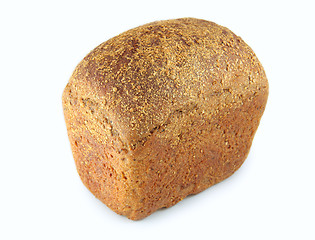 Image showing Black rye bread with caraway seeds