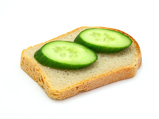 Image showing sandwich with a cucumber 