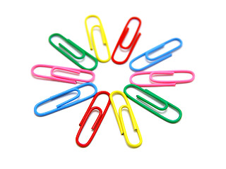 Image showing Flower from paper clips