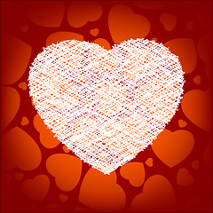 Image showing Big heart made from scrible heart. EPS 8