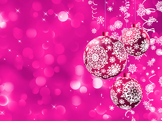 Image showing Elegant Christmas card with balls. EPS 8