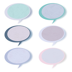 Image showing Retro speech bubbles set with copy space. EPS 8