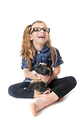 Image showing child and Guinea pig
