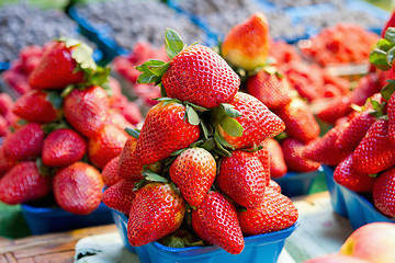 Image showing Sweet Ripe Red Strawberries 