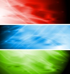 Image showing Colourful wavy backgrounds