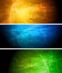Image showing Bright textural banners collection