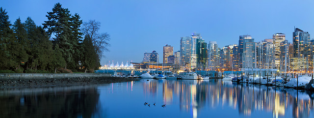 Image showing Vancouver BC Skyline from Stanley Park