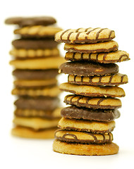 Image showing Shortcakes with chocolate glaze