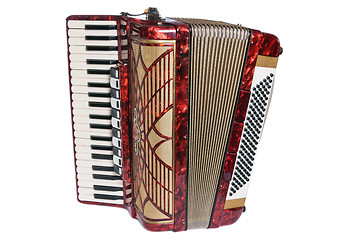 Image showing Accordion, it is isolated on white
