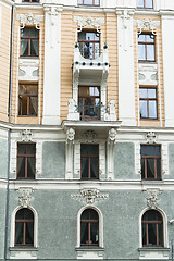 Image showing  facade of the old building in Riga 