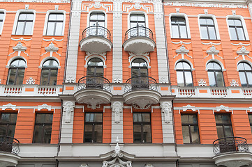 Image showing  facade of the old building in Riga 