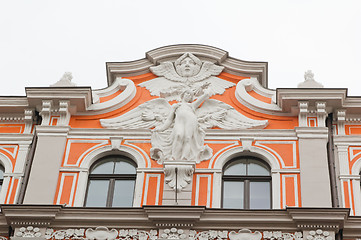 Image showing  facade of the old building in Riga 