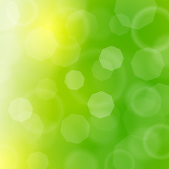 Image showing Blurred green sparkles and bokeh