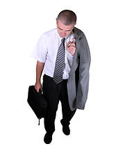 Image showing Tired businessman