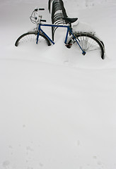 Image showing Bicycle in snow