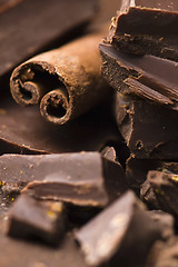 Image showing Homemade chocolate with cinnamon