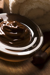 Image showing Chocolate spa with cinnamon