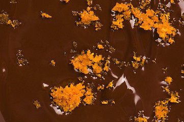 Image showing Homemade chocolate with orange