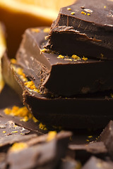 Image showing Homemade chocolate with orange