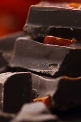 Image showing Homemade chocolate with chilli