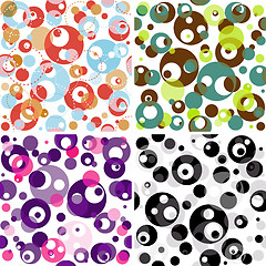 Image showing Set seamless translucent patterns